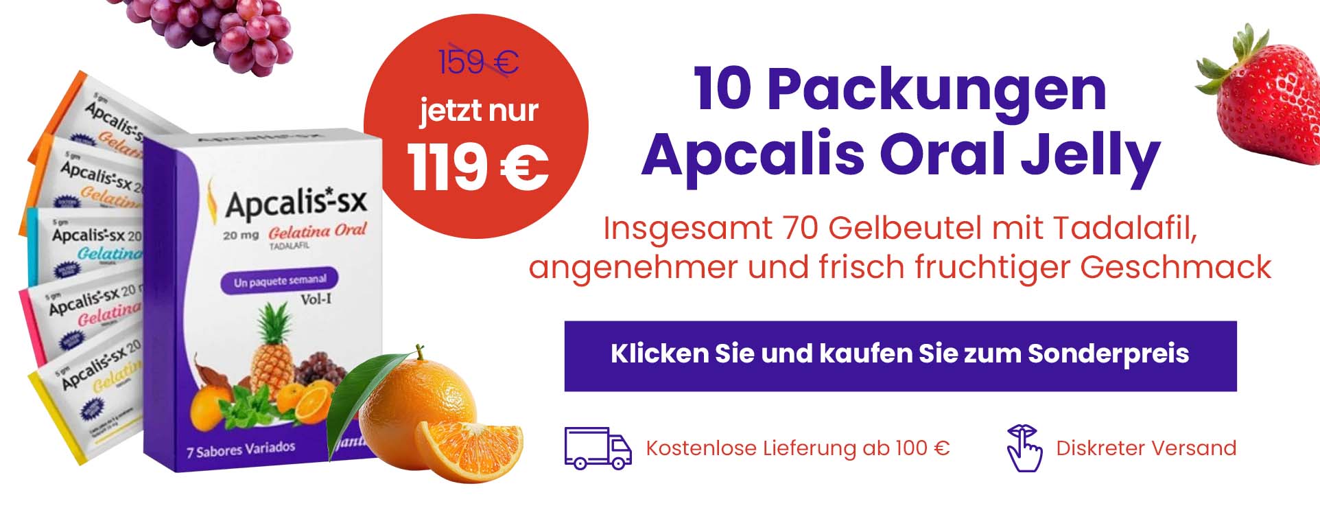 Apcalis oral jelly – tadalafil 20 mg