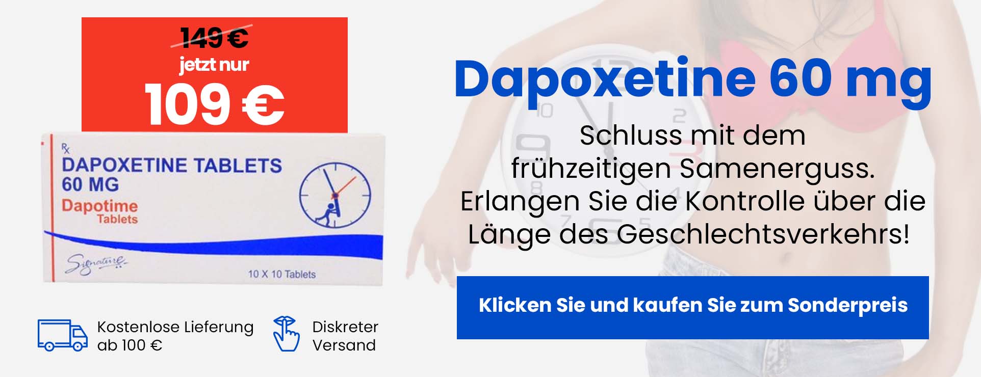 Dapoxetine 60 mg – Sonderangebot