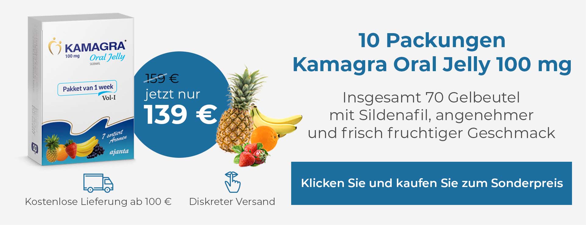 Kamagra Oral Jelly 100 mg Sildenafil – Sonderangebot