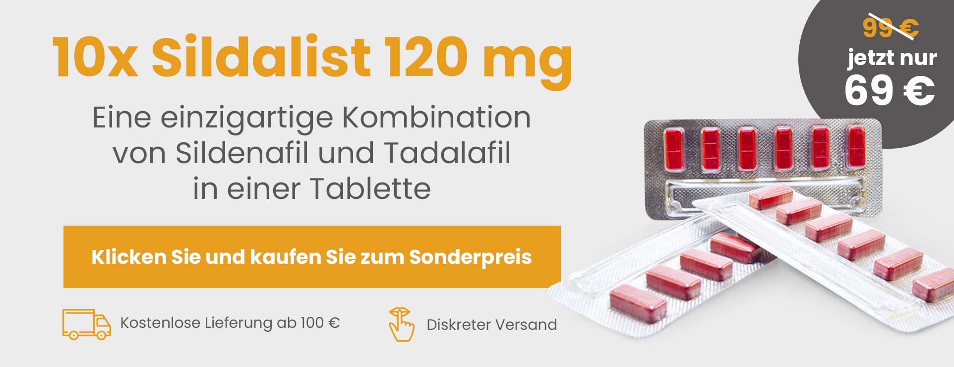 Sildalist 120 mg – Sildenafil + Tadalafil